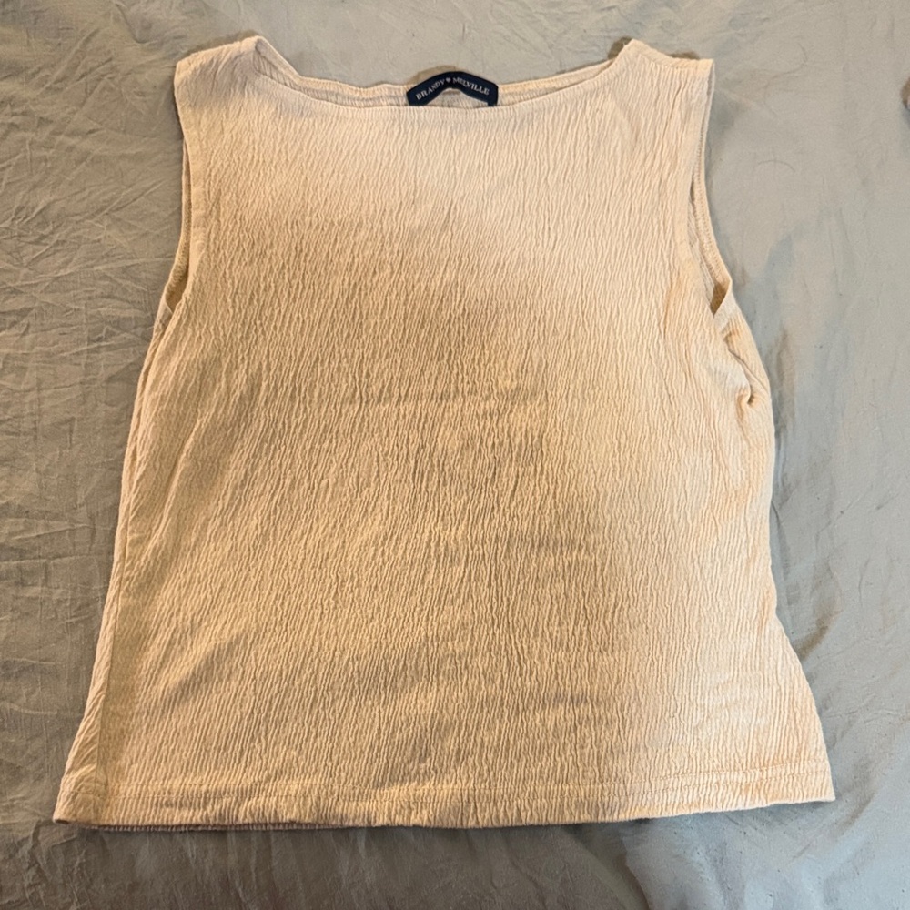 Brandy Melville: Cream Sleeveless Top